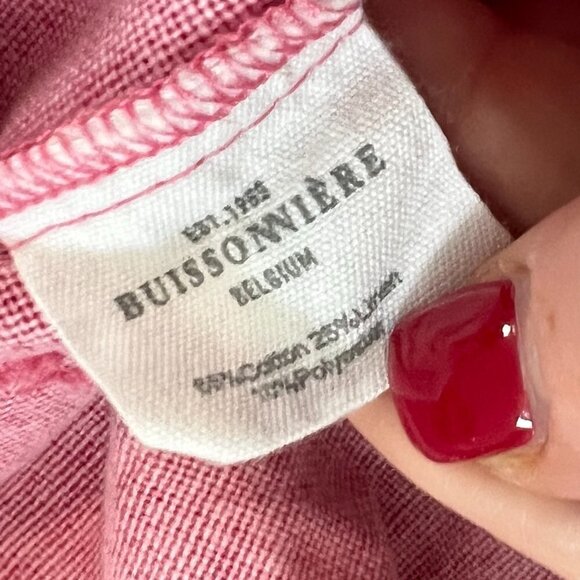 Buissonniere Girls Overall Skirt Dress Linen Blend Size 2 Pink - Picture 5 of 5